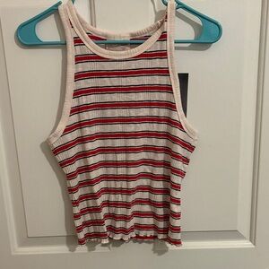 Universal Thread Red and Black Striped Tank Top